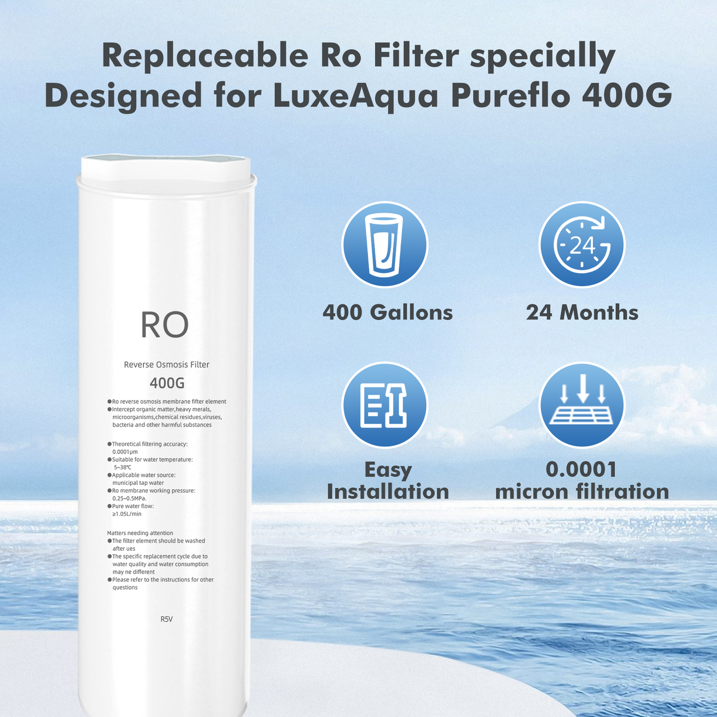 R0 filter for Non-electric RO7507J-400G